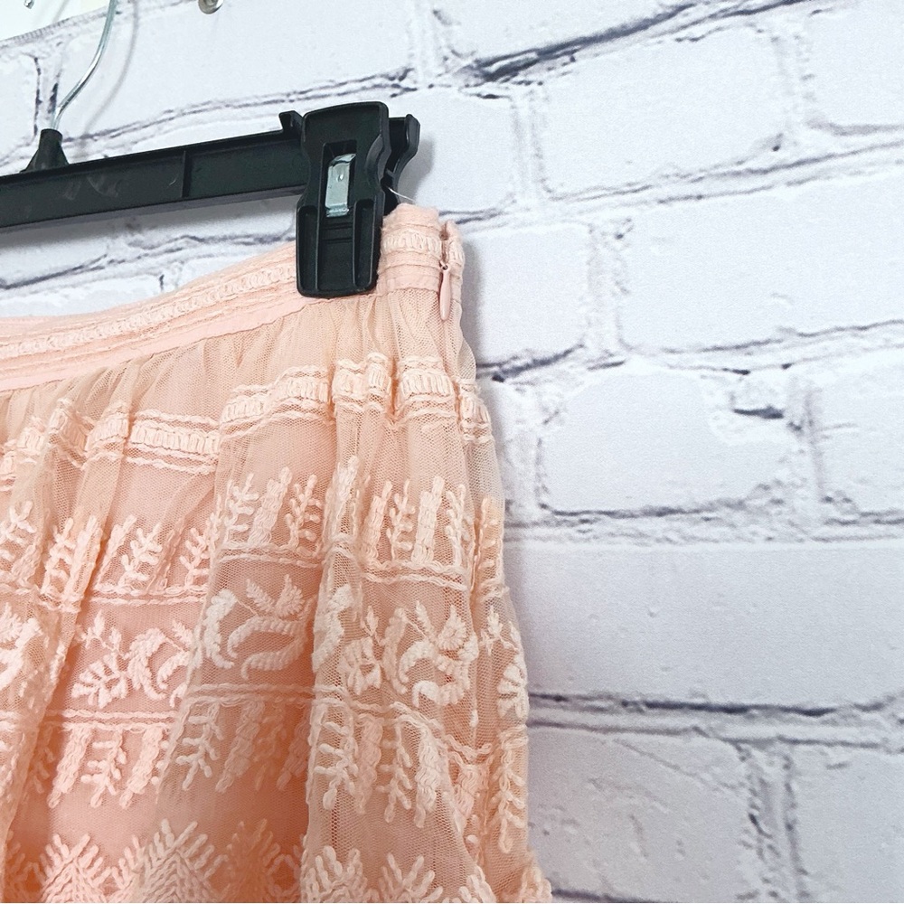LoveShackFancy Harriet Maxi Skirt Pink Rosewater Tiered Lace Size 2 - Picture 4 of 8